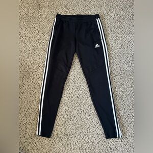 Adidas Black and White Sweatpants with Tapered Fit
